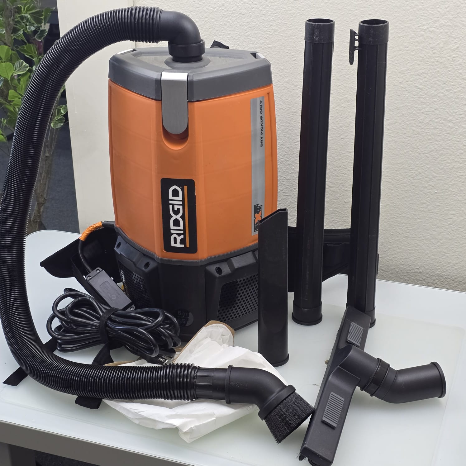 6 Qt. (1.5 Gal.) NXT Backpack Vacuum Cleaner with Filters, Locking Accessories Shop Vac Attachments for Dry Applications (HDB600)