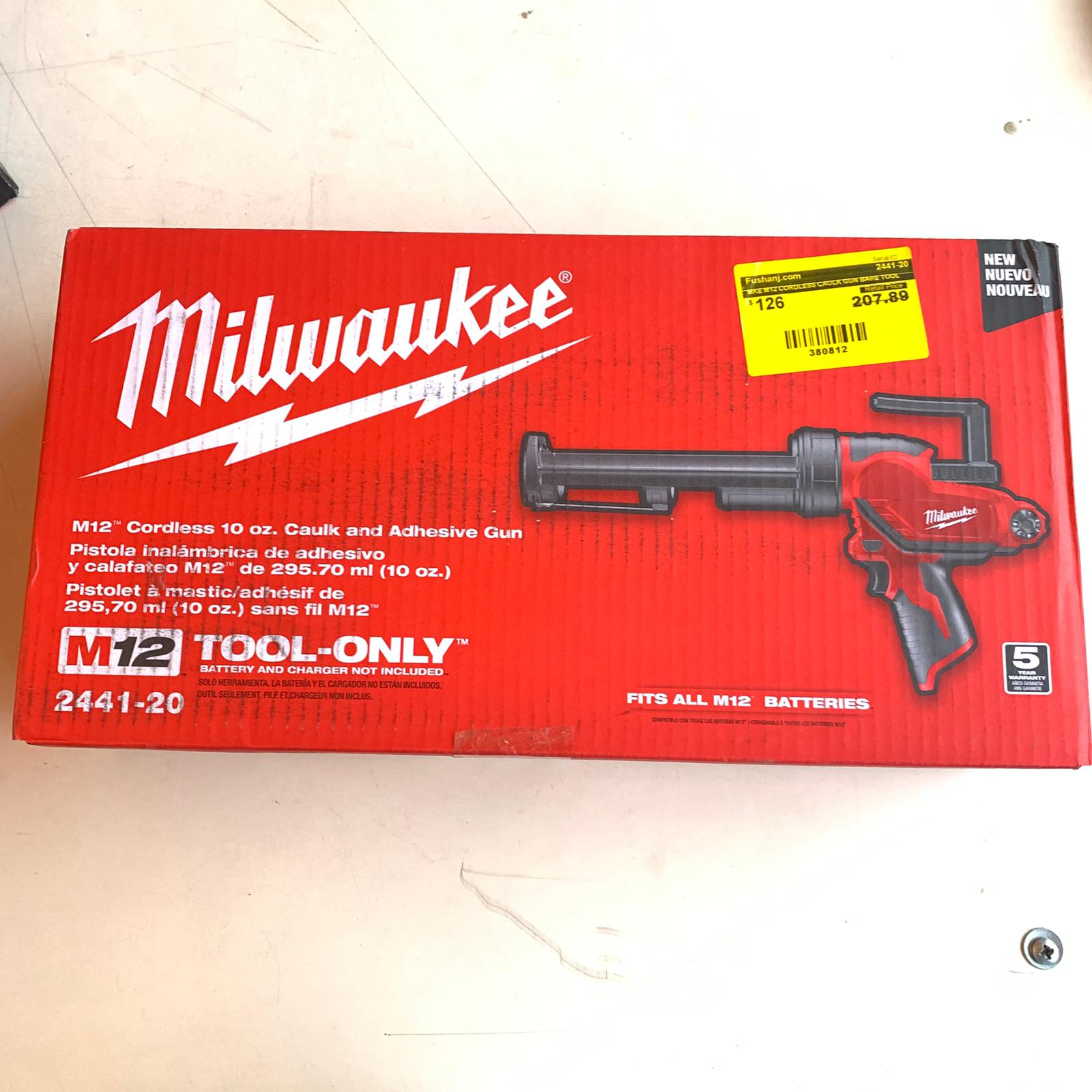 MKE M12 CORDLESS CAULK GUN BARE TOOL (2441-20)