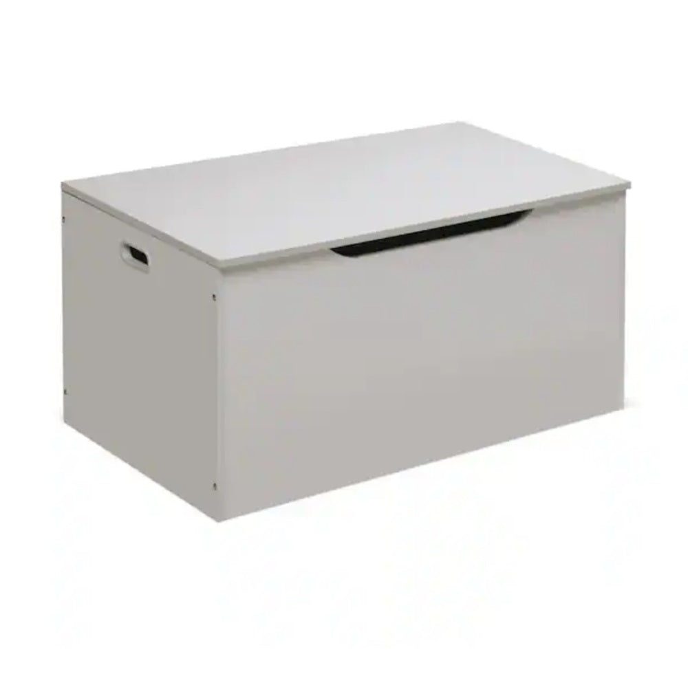 White Woodgrain Flat Bench Top Toy and Storage Box (13632)