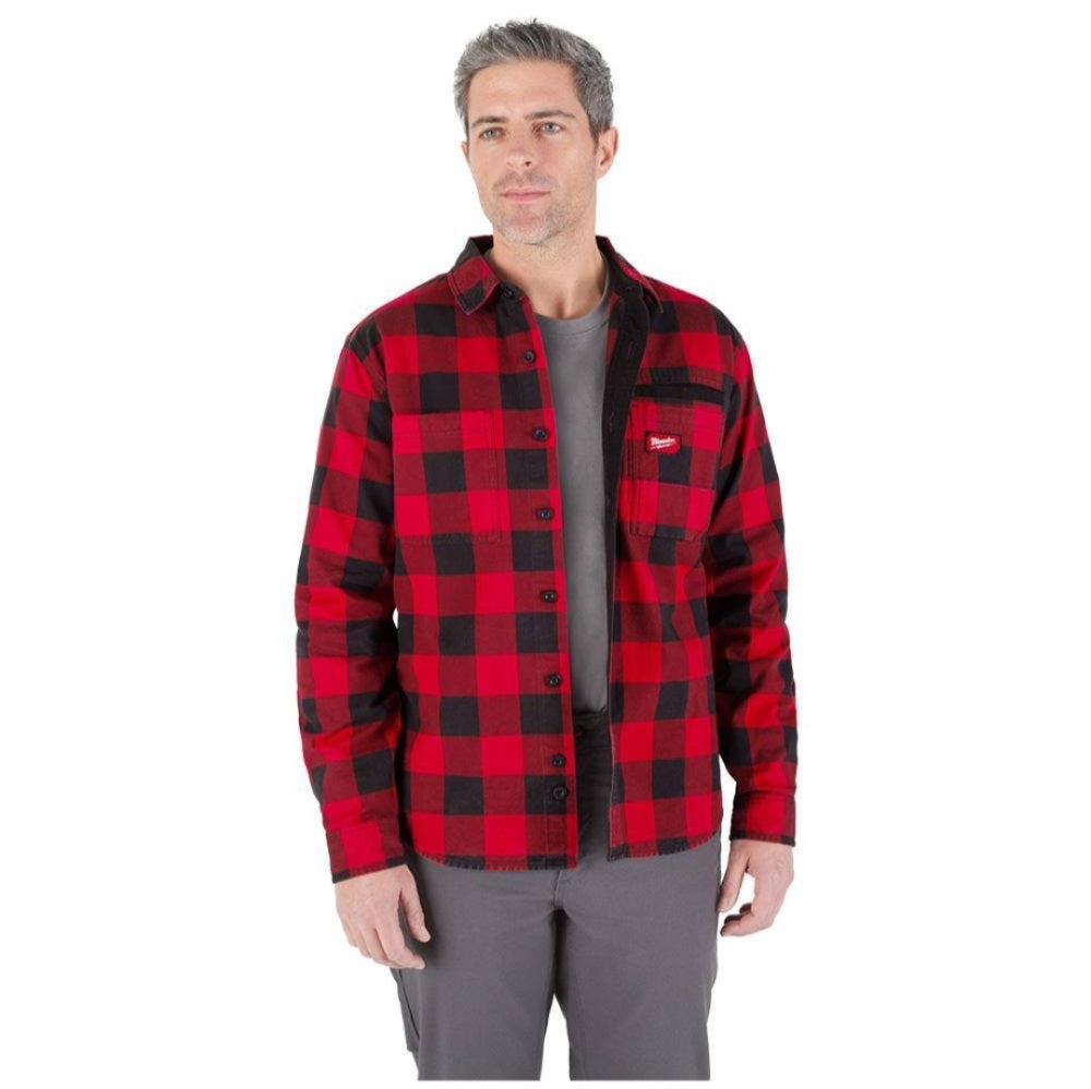 Men's Large Red Gridiron Flannel Shirt