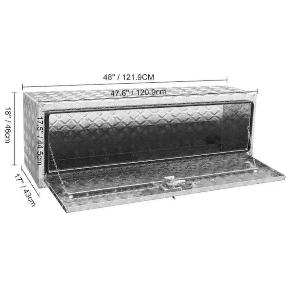 48 in. x 17 in. x 18 in. underbody Truck Tool Box Aluminum