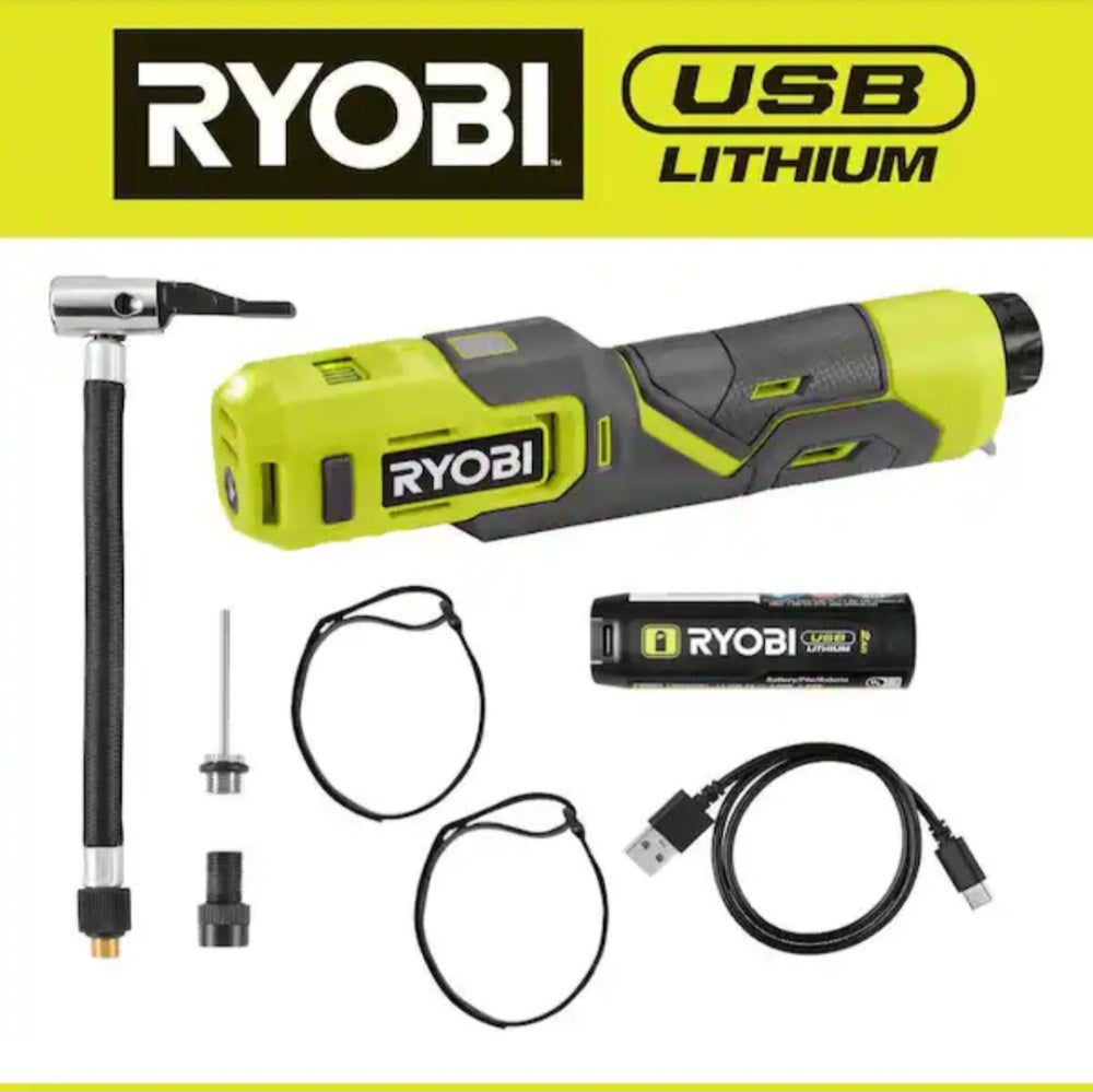 USB Lithium Cordless High Pressure Portable Inflator Kit