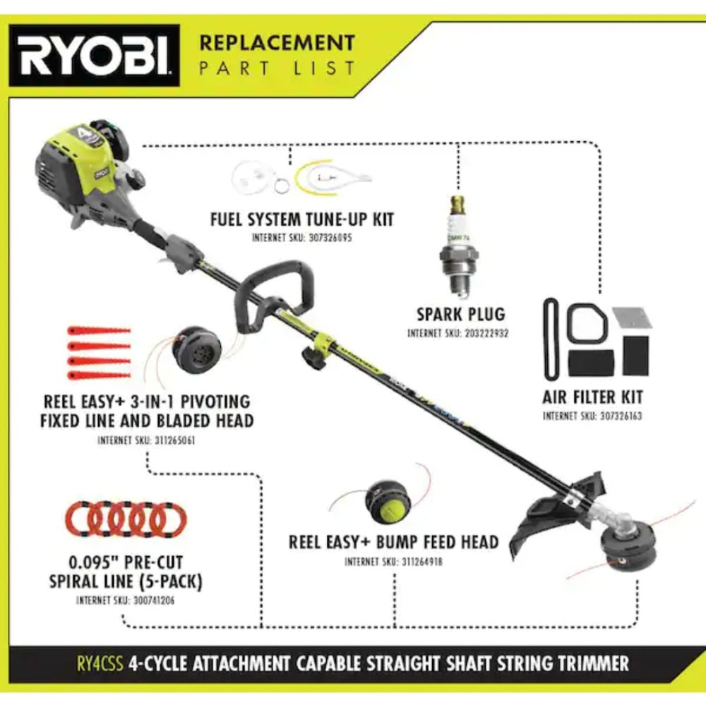 4-Stroke 30cc Attachment Capable Straight Shaft String Trimmer