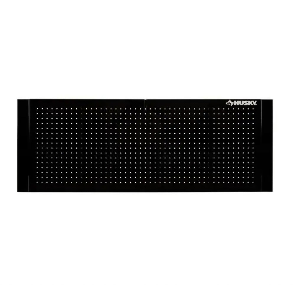 52in. W to 72 in. W Glass Black Adjustable Pegboard