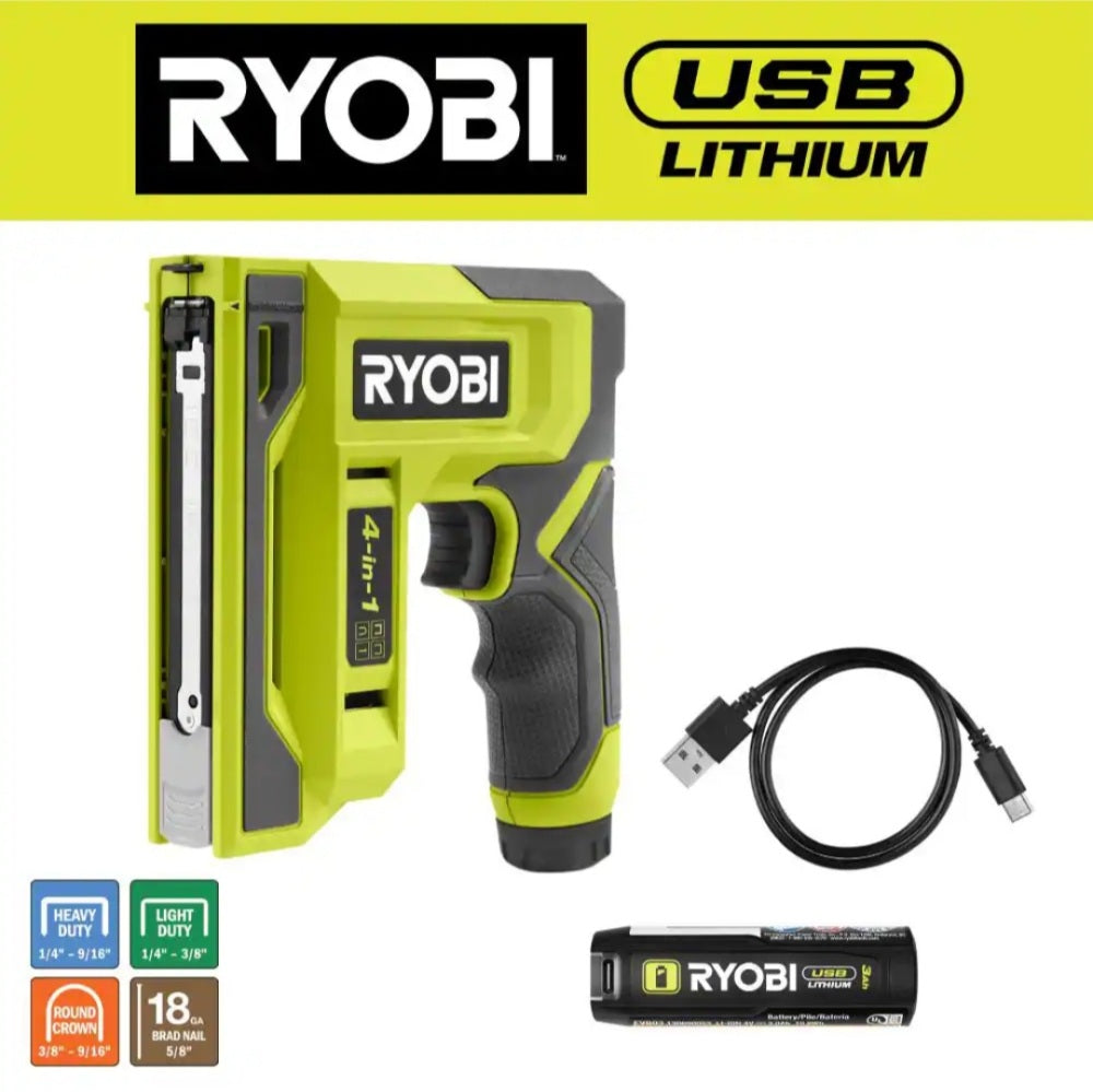USB Lithium Cordless Craft 4-in-1 Stapler / Nailer Kit