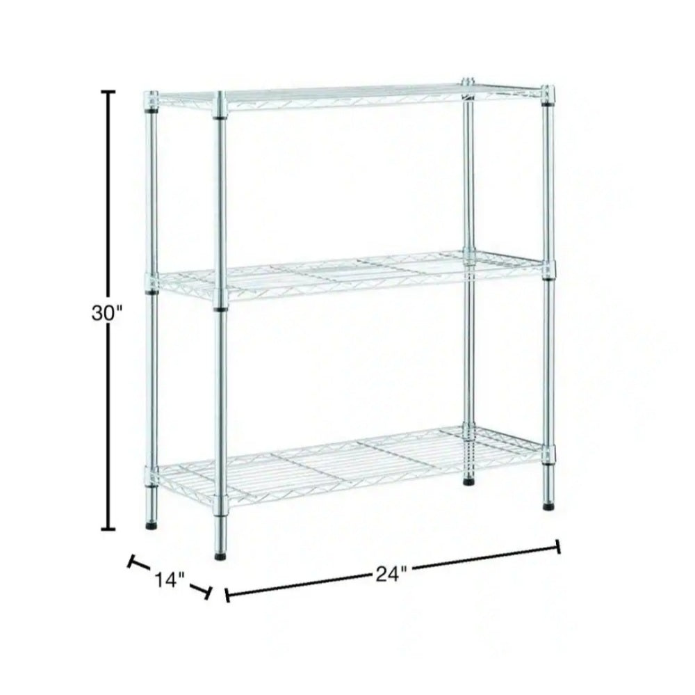 24x30x14 Wire 3 Tier Chrome
