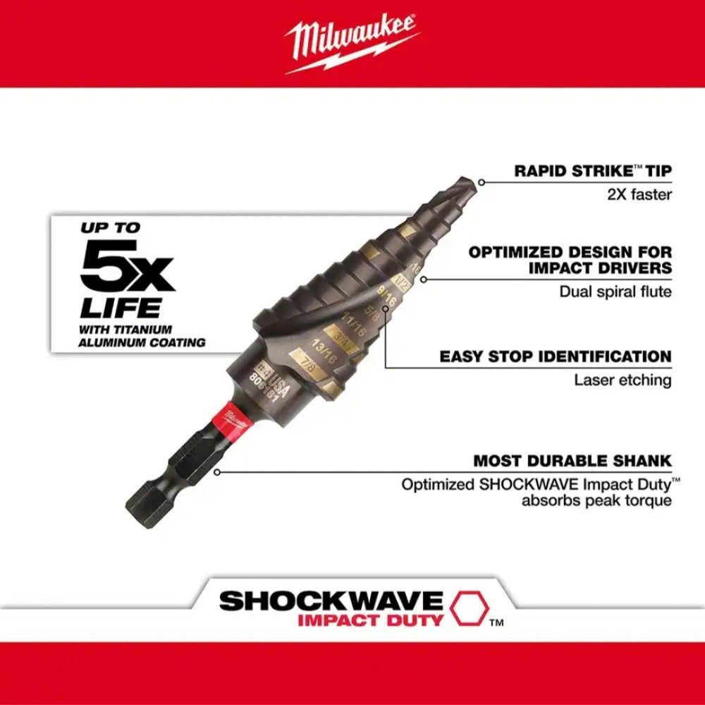 Shockwave 3/16 in - 7/8 in #4 Impact-Rated Titanium