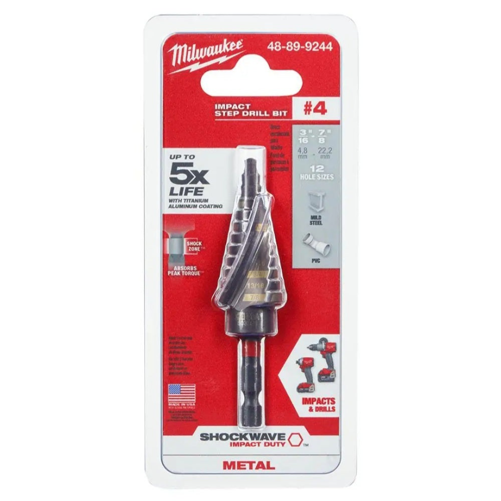 Shockwave 3/16 in - 7/8 in #4 Impact-Rated Titanium