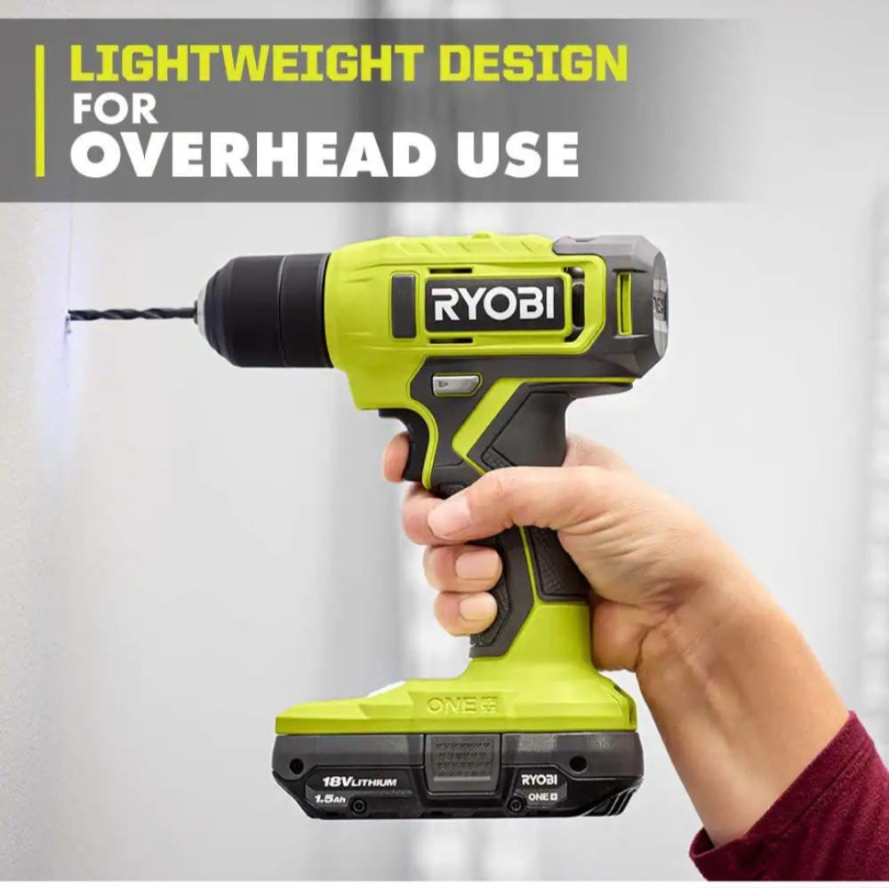 ONE + 18V Cordless 3/8 in. Drill/Driver Kit With 1.5Ah battery