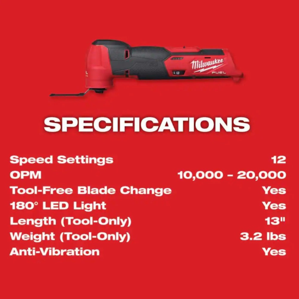 M12 Fuel 12V Lithium-ion Cordless Oscillating