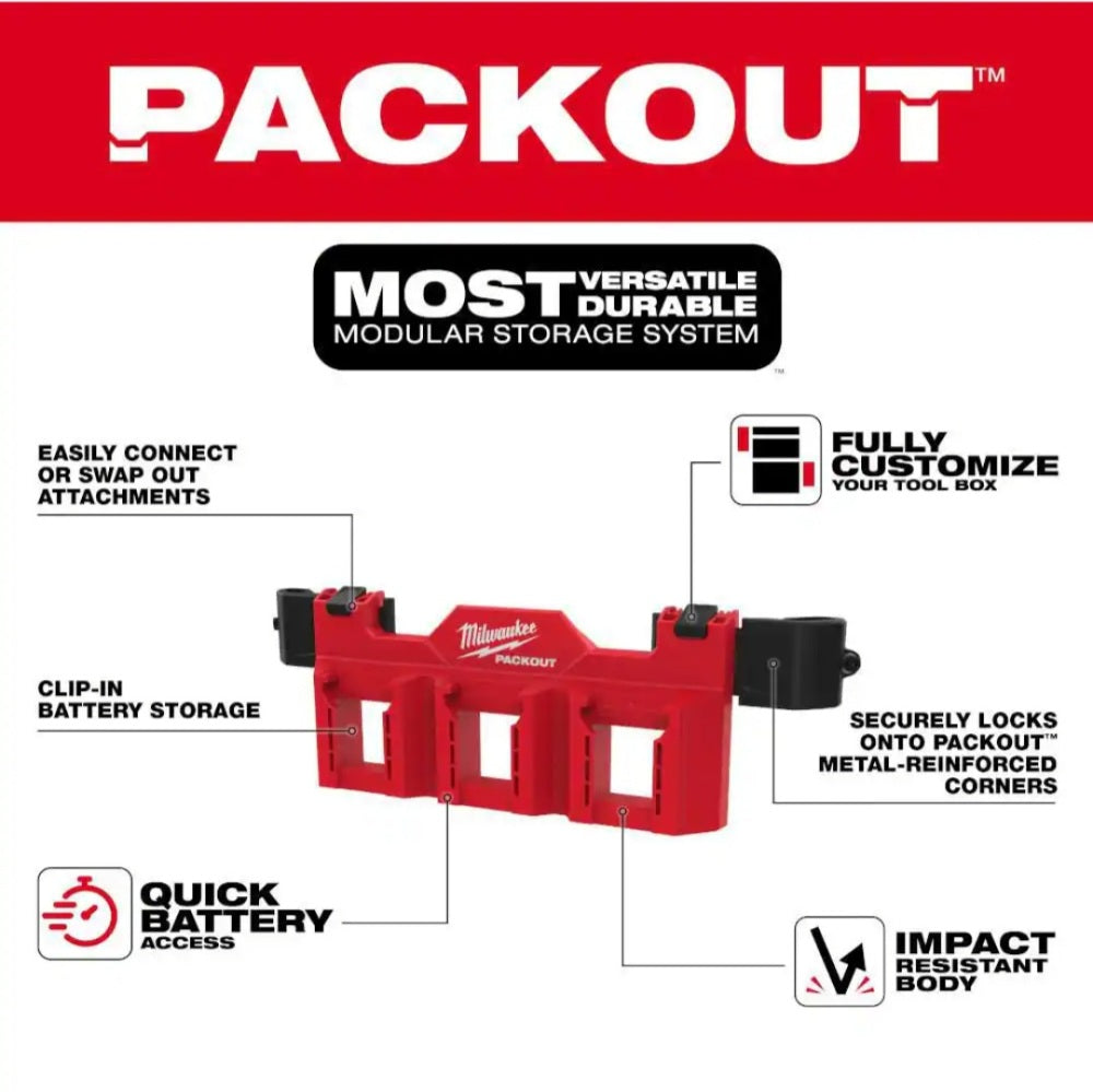 Packout M18 Battery Tool Box Rack Attachments
