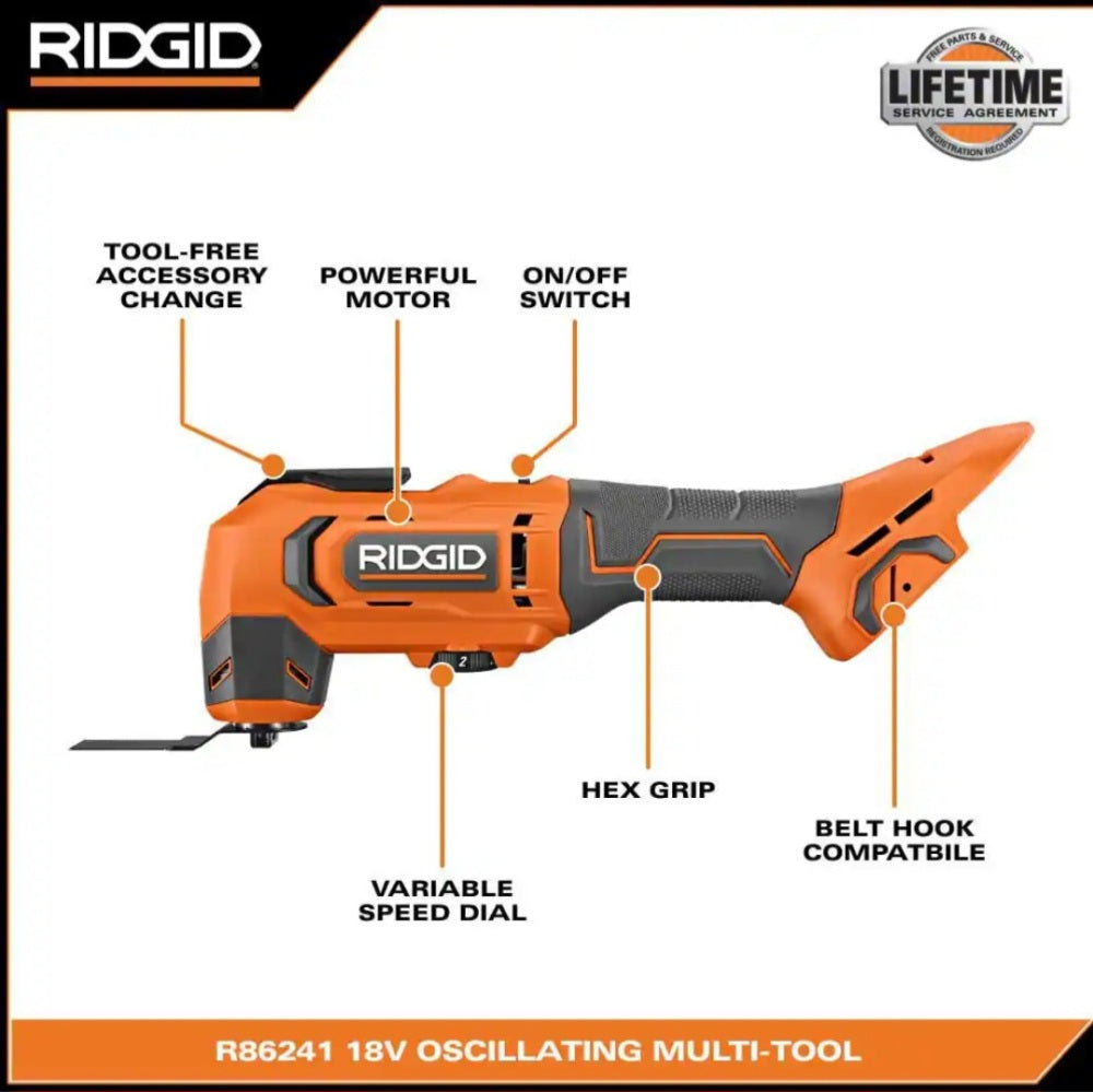 18V Cordless Oscillating Multi-Tool with 2.0 Ah Battery