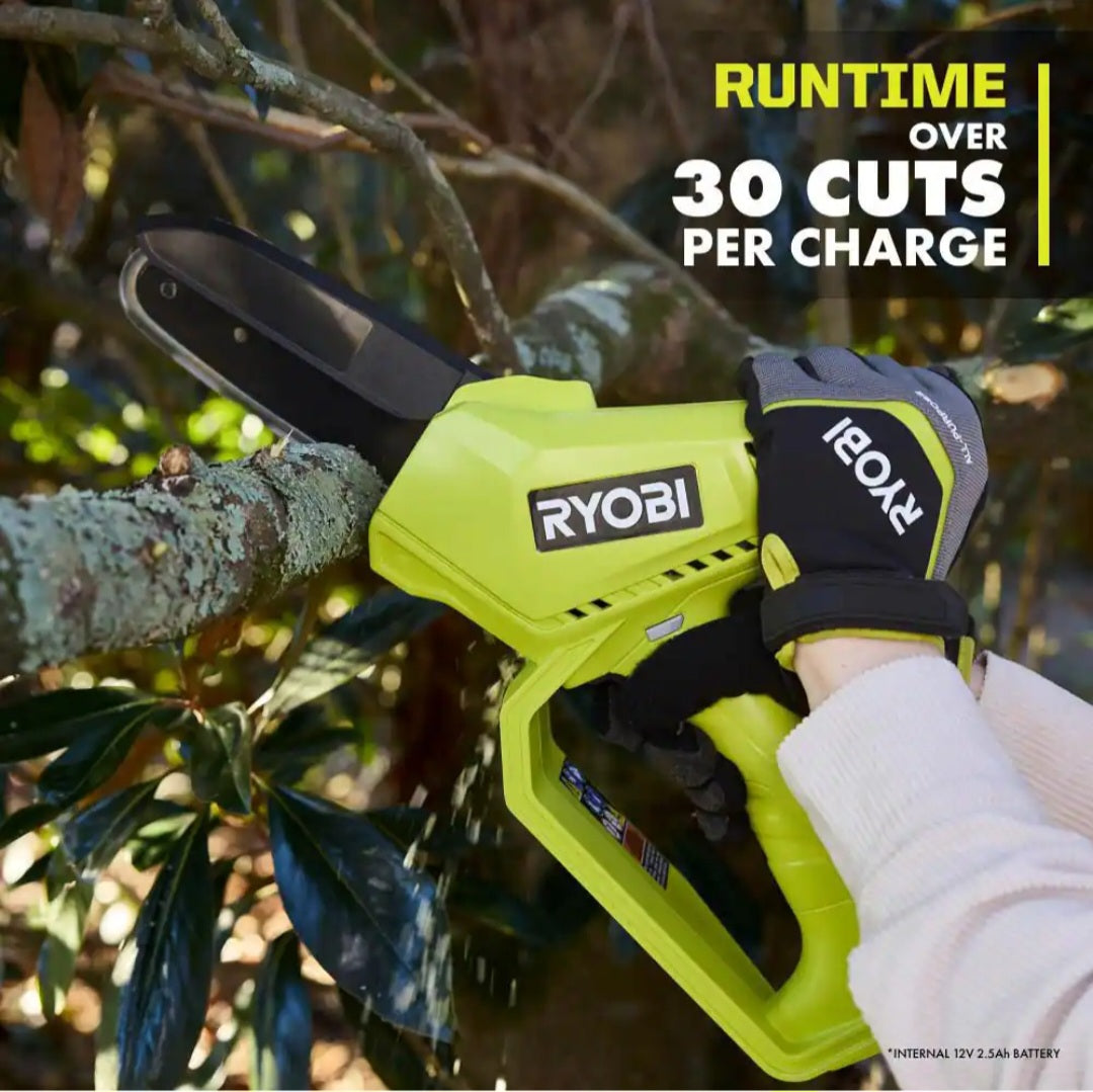 12V 6in. Cordless Battery Compact Pruning Mini Chainsaw