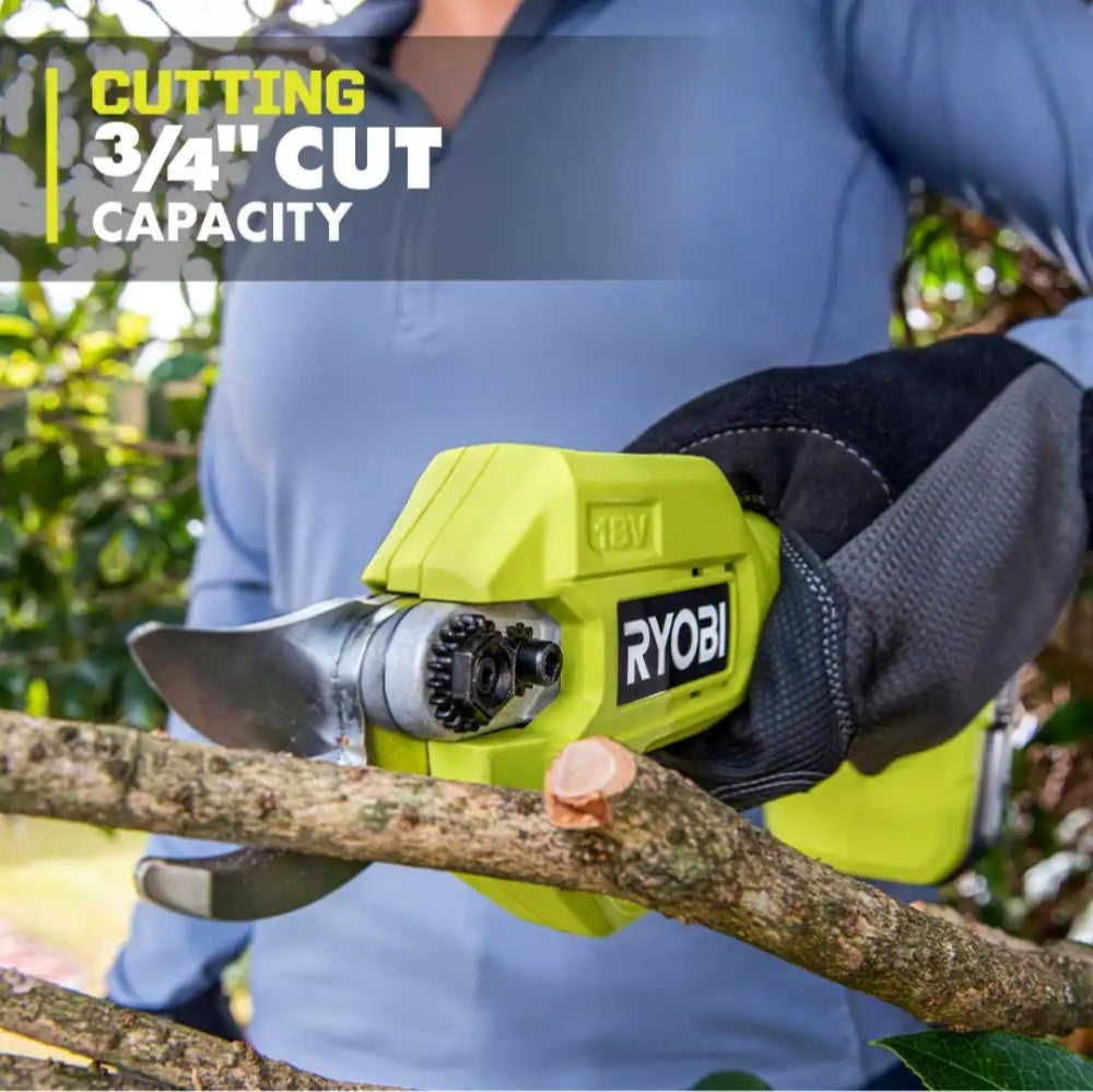 One + 18V Cordless Pruner With 2.0 Ah Battery and Charger
