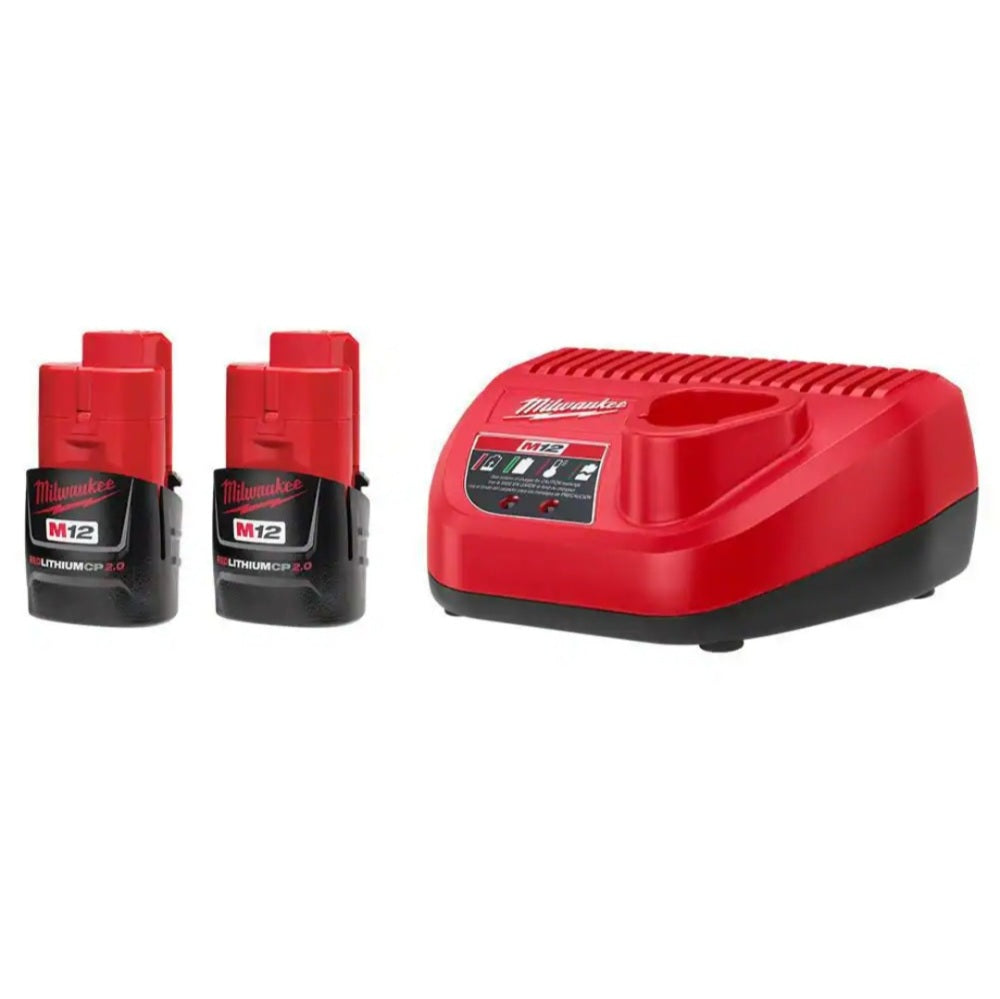 M12 12V Lithium-ion Compact 2.0 Ah Battery Pack (2-Pack)