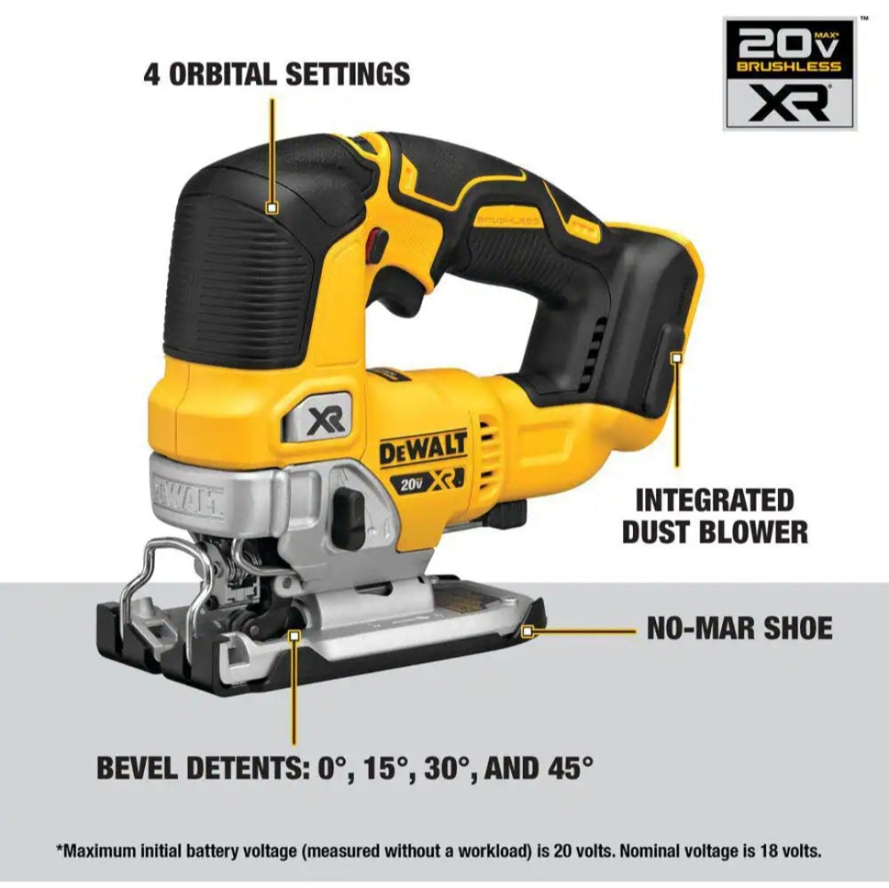 20V MAX XR Cordless Brushless Jigsaw (Tool Only)