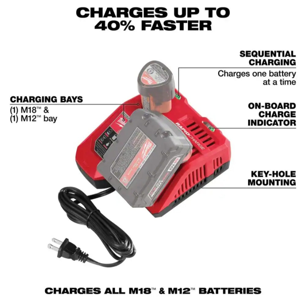 M12 and M18 12-Volt Lithium-ion Multi-Voltage charger Only