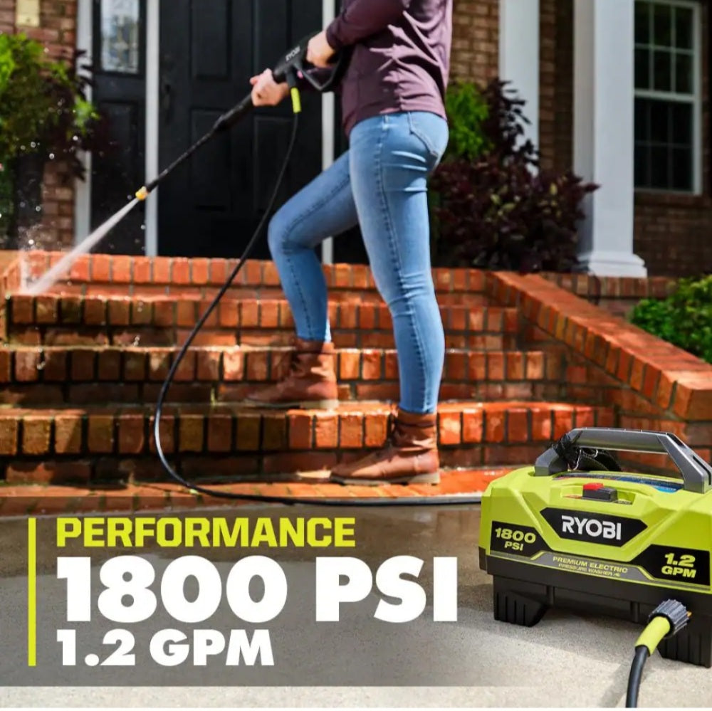 1800 PSI 1.2GPM Cold Water Corded Electric Pressure Washer