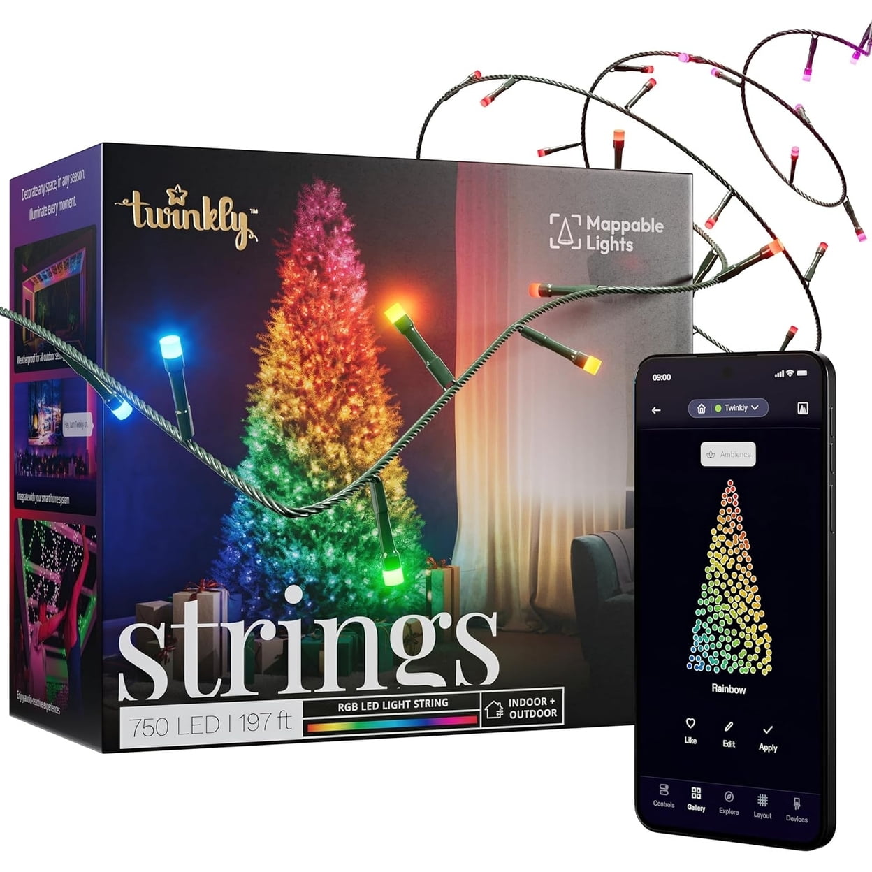 App-Controlled Light Strings-1 String 750 Lights