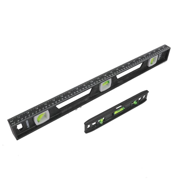 Poly 24 in. I-Beam Level and 9 in. Torpedo Level (2-Pack) (90833)