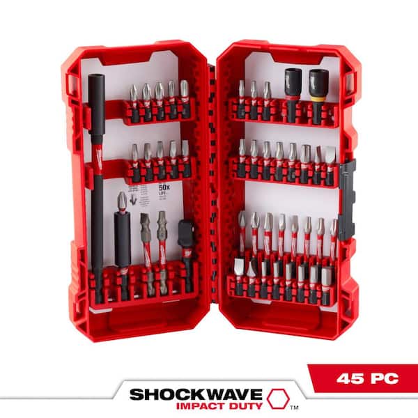 SHOCKWAVE Impact Duty Alloy Steel Screw Driver Bit Set (45-Piece) (48-32-4023)