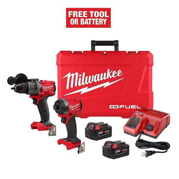M18 FUEL 18V Lithium-Ion Brushless Cordless Hammer Drill and Impact Driver Combo Kit (2-Tool) with 2 Batteries (3697-22)