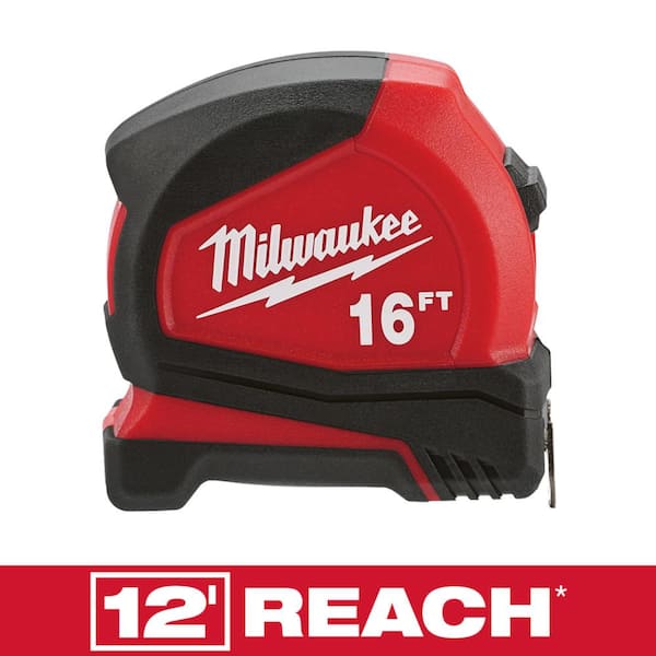 Compact 16 ft. SAE Tape Measure with Fractional Scale and 8 ft. Standout (48-22-6616)